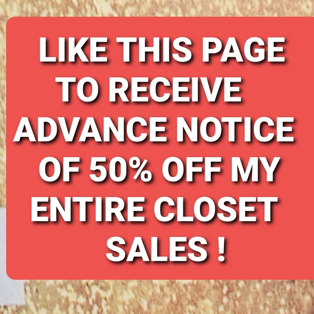 LIKE THIS PAGE FOR SALE NOTIFICATIONS